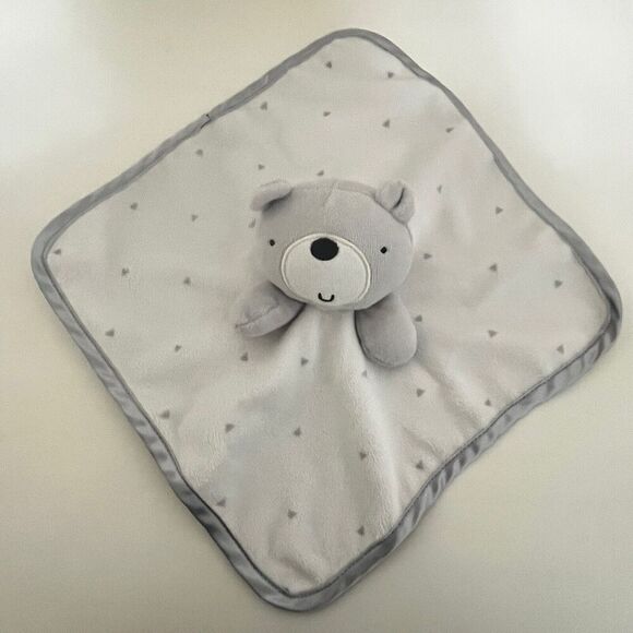 Wonder Nation Gray Bear Security Blanket Lovey Lovie Satin Back - Picture 3 of 6